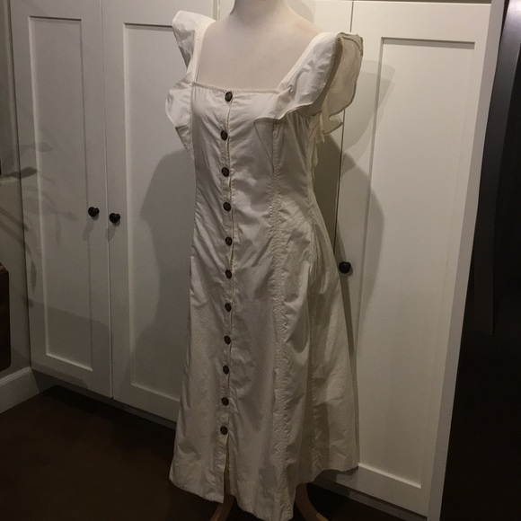 Madewell Princess Seamed Cotton Midi Dress NEW - Picture 4 of 8